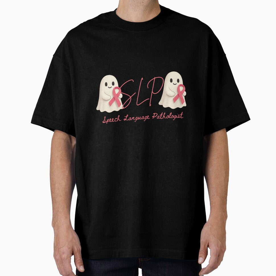Speech Language Pathologist Breast Cancer Awareness T-Shirt by Talk Tee Me by JF