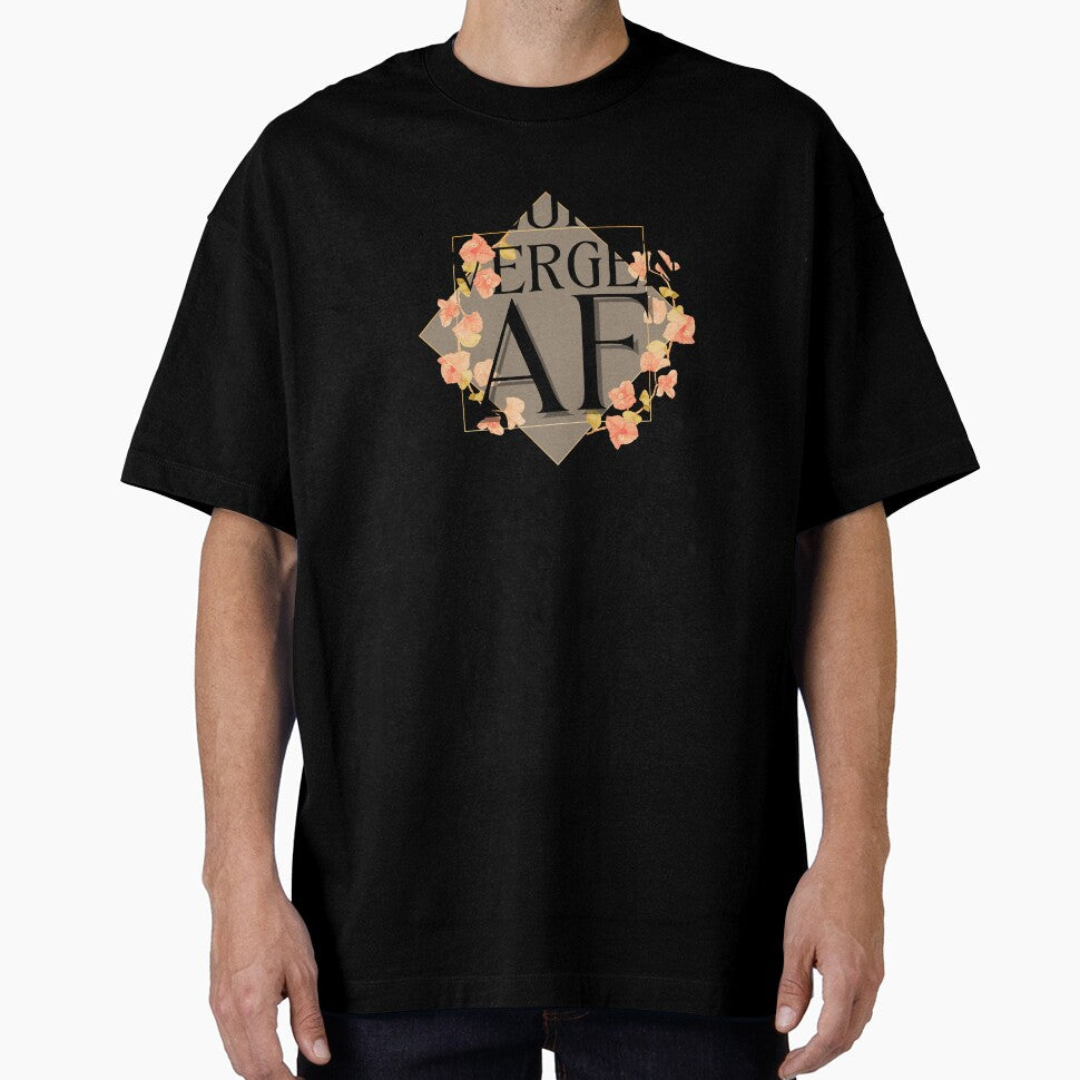 Neurodivergent AF Funny ADHD Neurodiversity Humor Floral by digifaxdesign