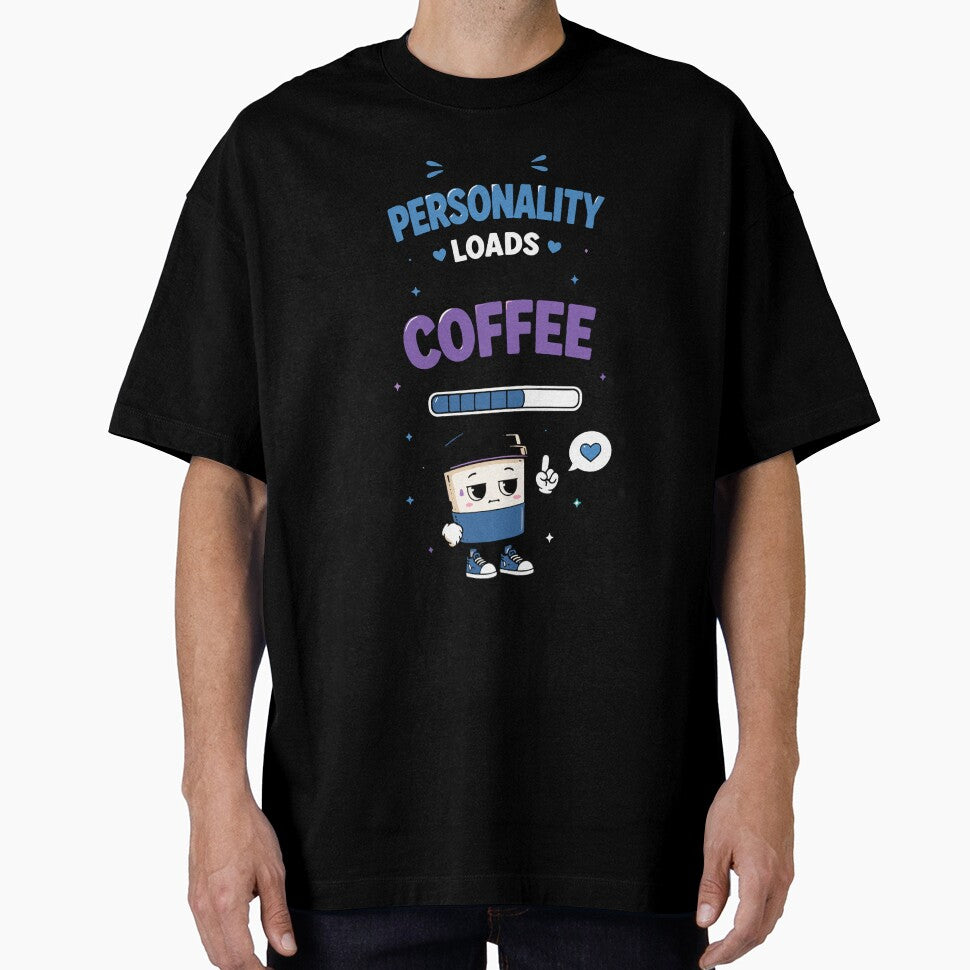My Personality Loads After Coffee Funny Quote by Gift Phrase Studio