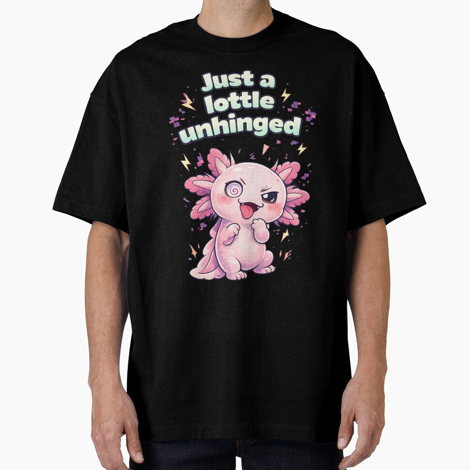 Just A Lottle Unhinged Cute Axolotl Kawaii Gift by Dianefromamsterdam