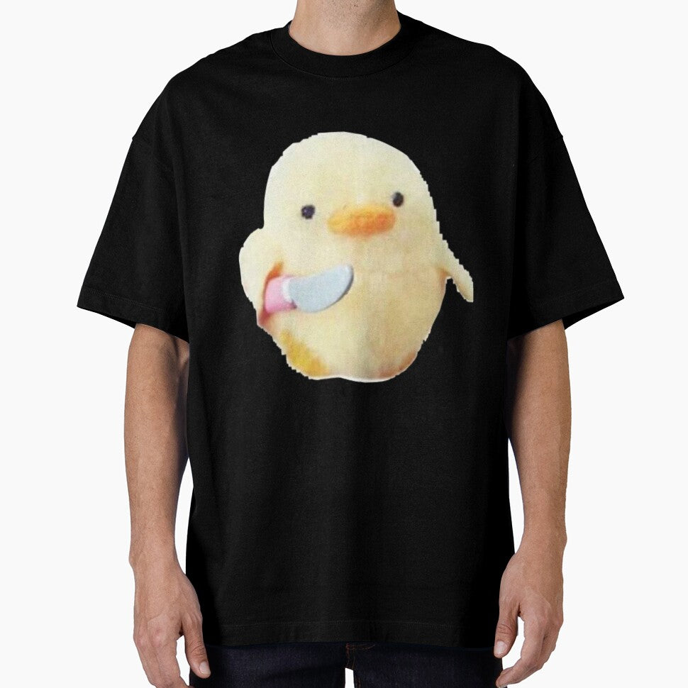 Cute little duck with knife by BrontesWhimsyStore