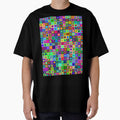 3D Metallic Rave Squares Acid Trip Black Light Hologram by willybadu