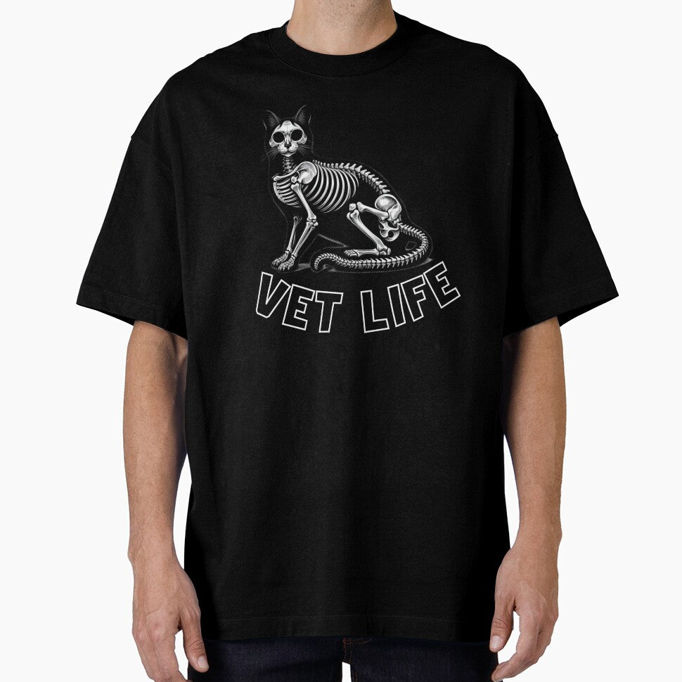 Cat Skeleton Shirt – VET LIFE– Veterinary Anatomy Cat Design by Wild Pixel Studio