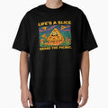 Life’s a Slice – Funny Pizza Picnic Cosmic Mushroom by POD DYNASTY | Original Print On Demand T-Shirt Graphics