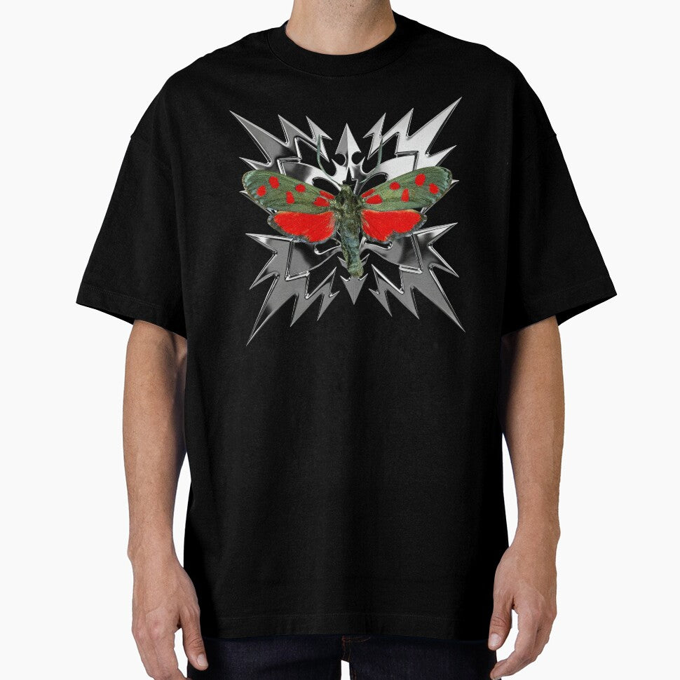 Moth Tribal Shirt – Dark Techno Rave Aesthetic Streetwear by fidelitycastro
