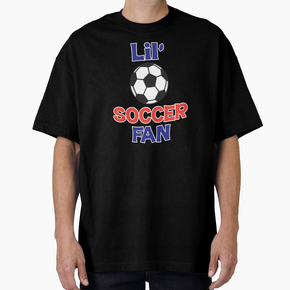 'Lil' Soccer Fan' (Black) by The Button Gal