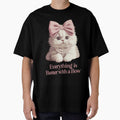 Coquette Cat with Bows - Soft Girl Aestheticc by shirt0pedia