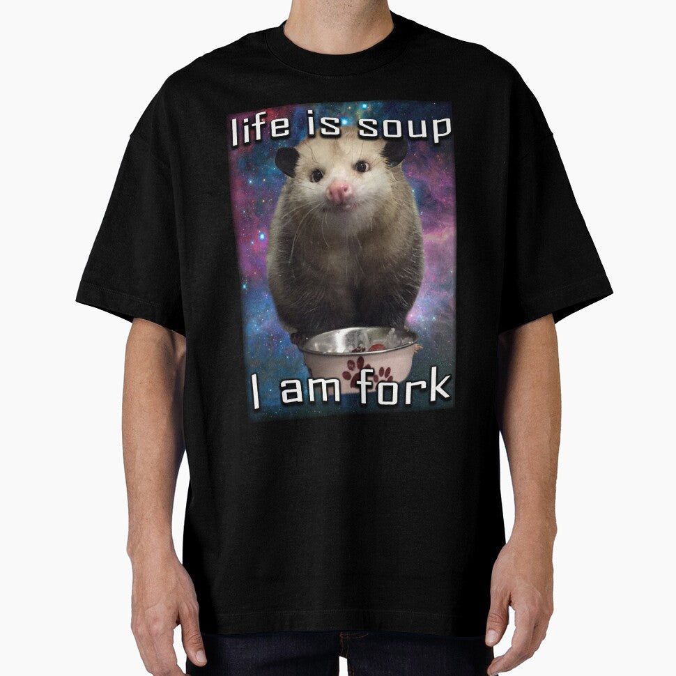 Life is soup - i am fork possum by BattleGoat