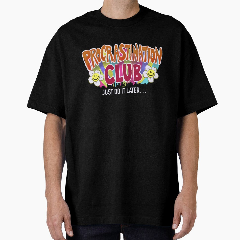 Funny Retro Procrastination Club Rainbow by Stable-Camp-Rd