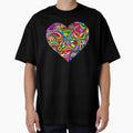 Psychedelic Acid Trip Geometric Blacklight Rave Heart by willybadu