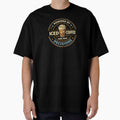 Powered By Iced Coffee And Bad Decisions Funny Coffee Lover Cartoon Iced Coffee T-Shirt Sticker by VibeOffline Studio