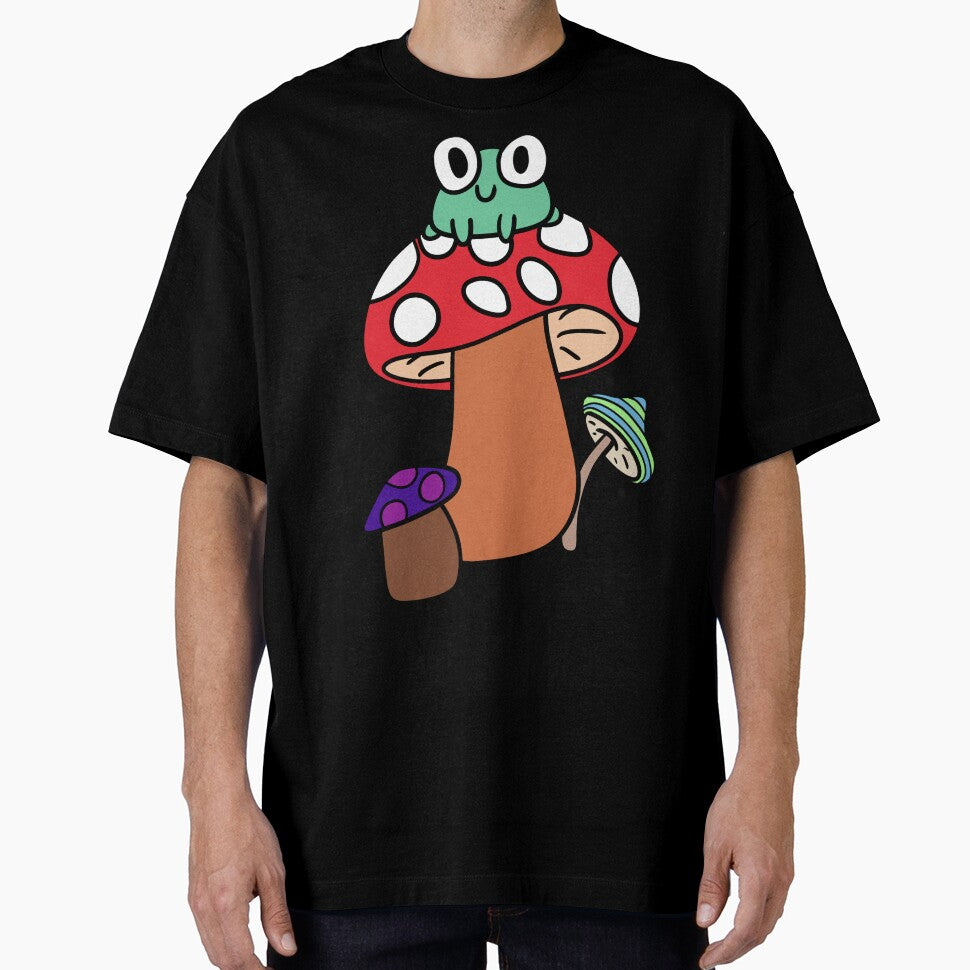 Cute frog sitting on a mushroom by Juxtathesis