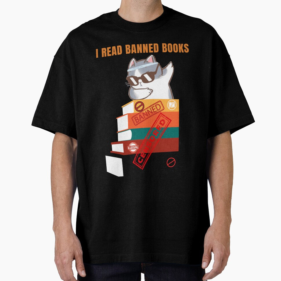 I Read What I Want Funny Dabbing Cat Reading Banned Books by Ahmed  Feki
