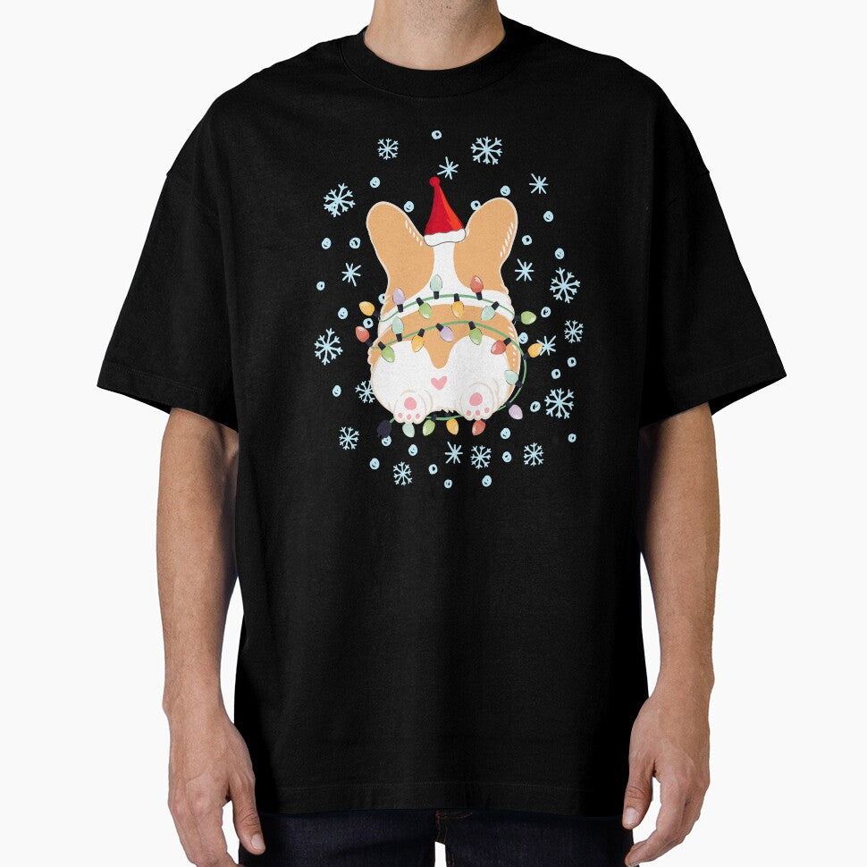 Cute Christmas Corgi Butt - Red 3 by Lulupainting