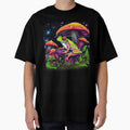 Neon tree frog on Mushrooms by Willshire