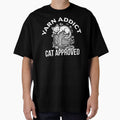 Yarn Addict Cat Approved - Funny Knitting and Crochet Black Cat by LinaValearte