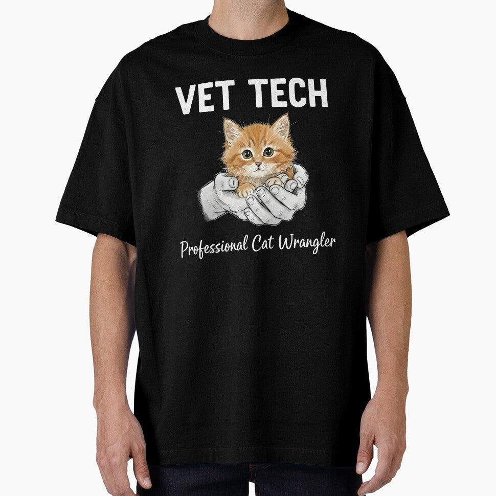 Funny Vet Tech Professional Cat Wrangler Orange Kitten by Trendora Stor