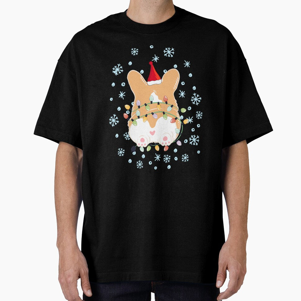 Cute Christmas Corgi Butt - Red 1 by Lulupainting