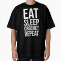 Eat, Sleep, Crochet, Repeat - white edition by mvommen