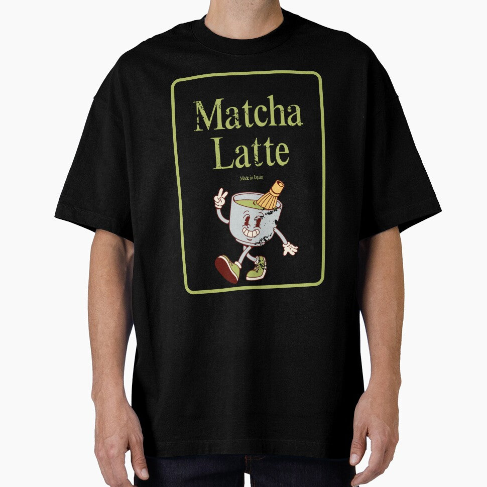 Matcha Made in Japan – Retro Latte Vibes Tee by theinkedprintco