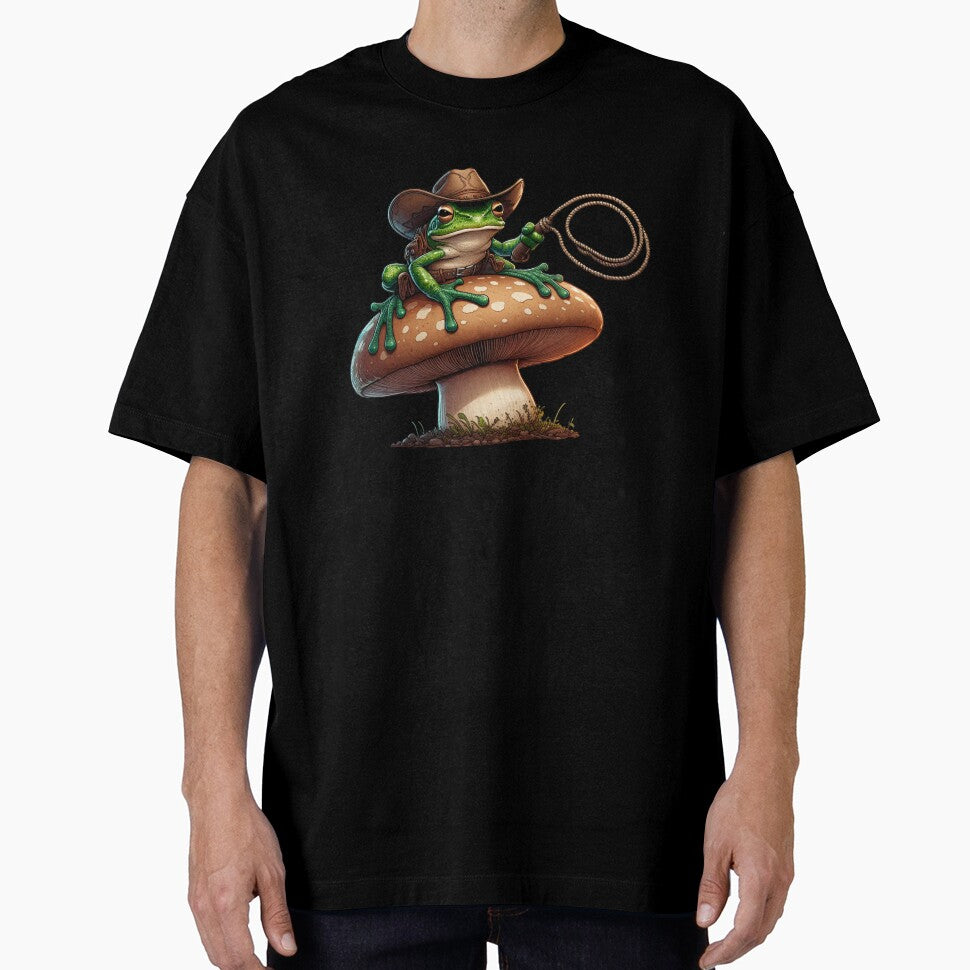 Cowboy Frog on a Mushroom, Frog Cowboy Hat by LittleLoveFinds