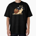 A cool snail wearing sunglasses while slowly moving forward. The design humorously celebrates slow living and relaxed personalities. by Dejbar