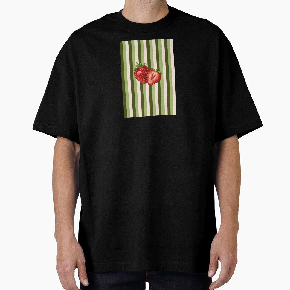Strawberry with green stripes aesthetic by joleyjl