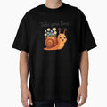 Take Your Time – Cute Snail with Flowers Design by PrintandJoy