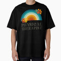 Physical Therapist Retro Flowers Vintage Rainbow by AsinusAS