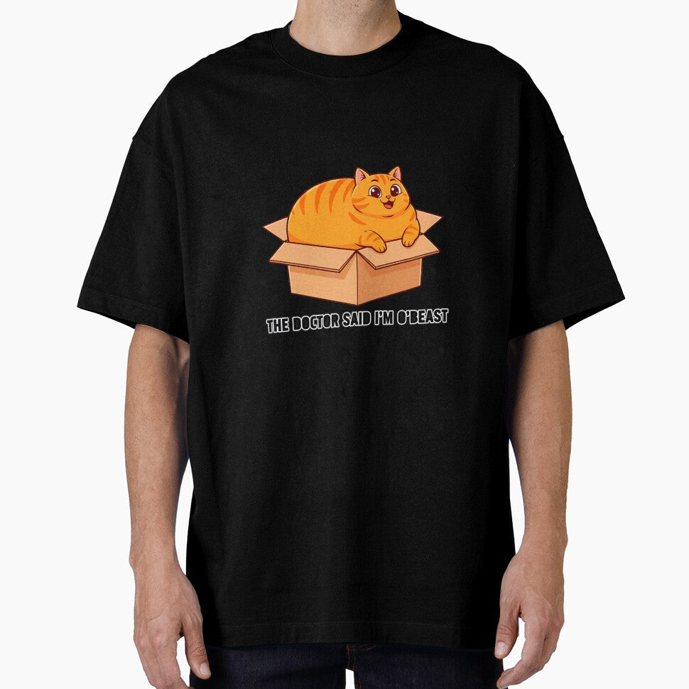 Orange Cat The Doctor Said I’m O’BEAST – Funny Chubby Cat in a Box by C3J7