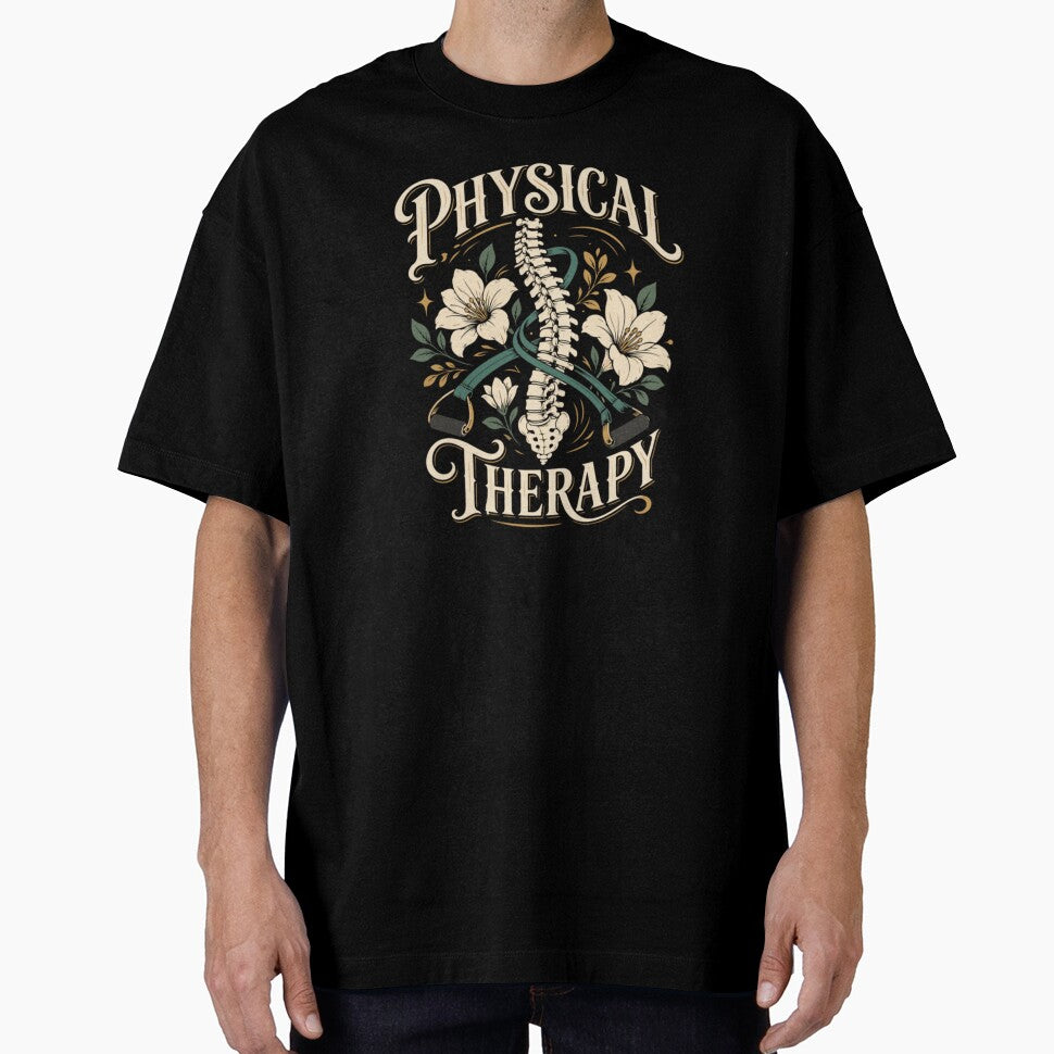 Physical Therapy Spine Floral Chiropractic Health And Wellness Recovery Art by River Silva