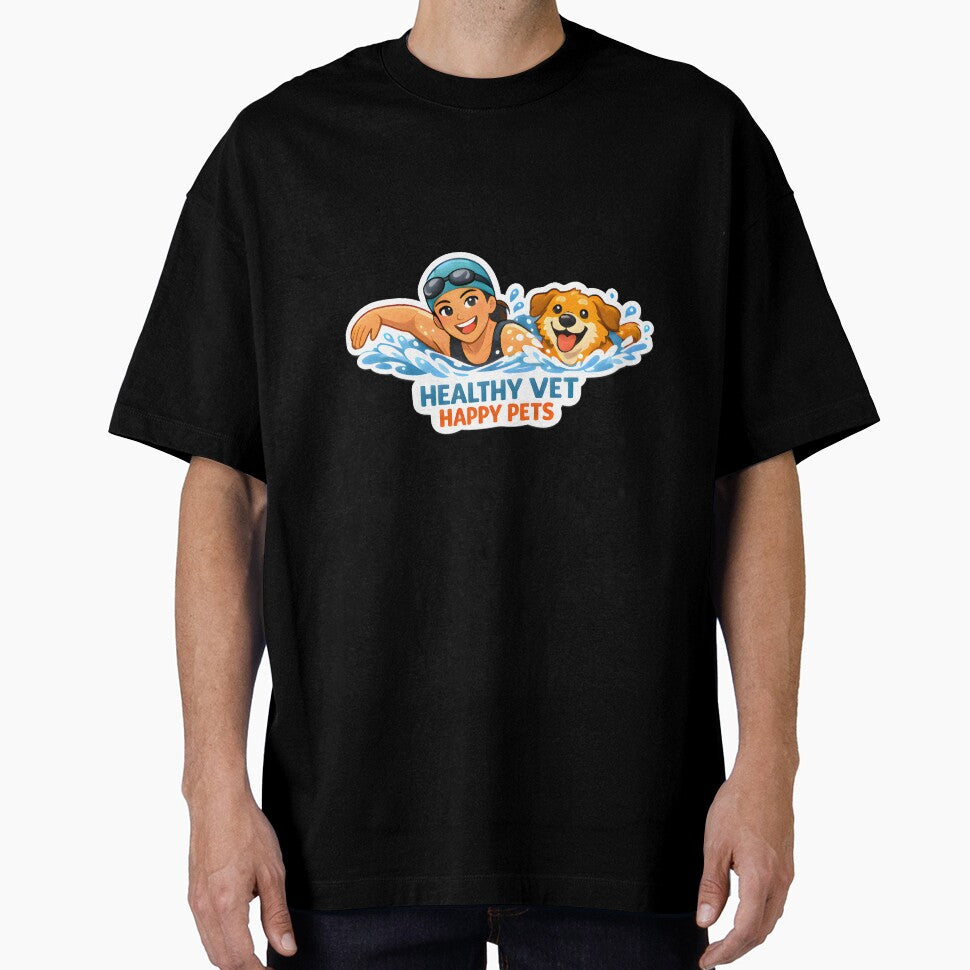 Healthy Vet Happy Pets Swimming Shirt | Veterinary Fitness Lifestyle Collection Design by Bettybee00