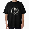 Grim Reaper Work From Home Funny Gothic Burnout Embroidery Design by ColorSplash123