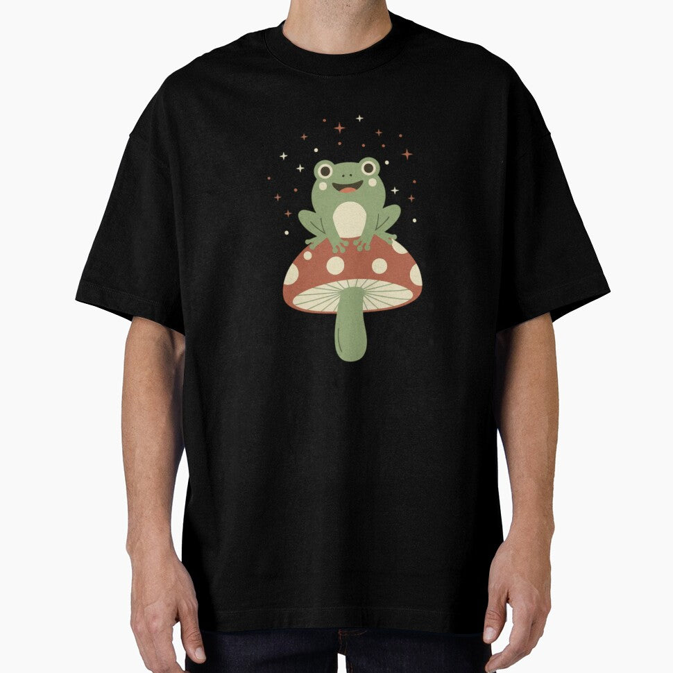 Whimsical Frog on Mushroom by YasmaShop