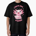 I Love You A Lottle Cute Axolotl Kawaii Valentine Gift by Dianefromamsterdam