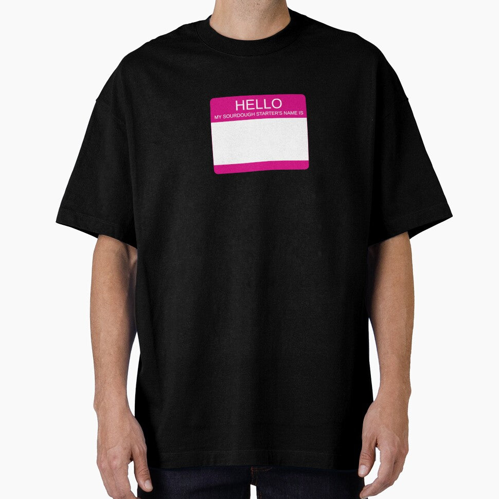 "Hello My Sourdough Starter's Name Is” Funny Sourdough Design (Pink) by goldfishbubble