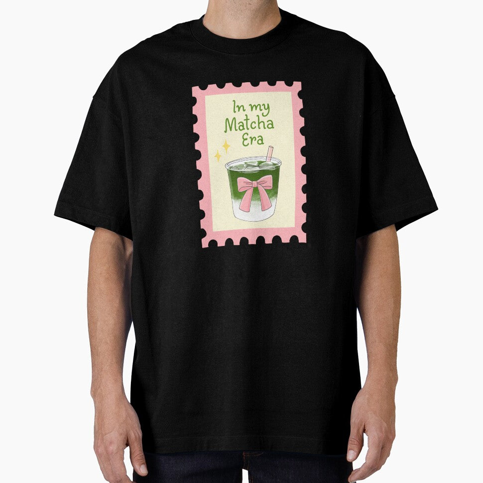 In my Matcha Era Girlie Clipart Sticker Print by NixDigitalStudio