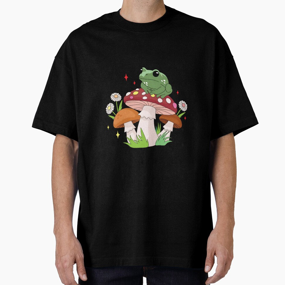 Cute Frog Sitting on Mushrooms by PholPol1959