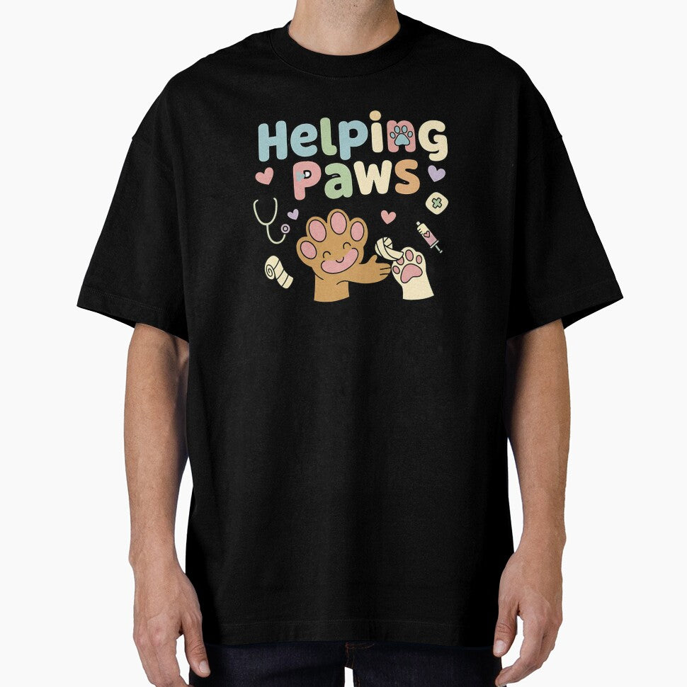 Helping Paws – Cute Veterinarian & Animal Lover Shirt by Muzgle