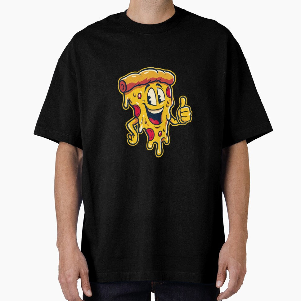 Retro Pizza Slice – Funny Cartoon Fast Food Design by Meiersbeste