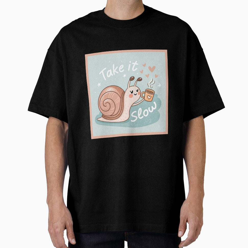 Cute Snail Coffee Lover - Take It Slow Motivation by asliberry