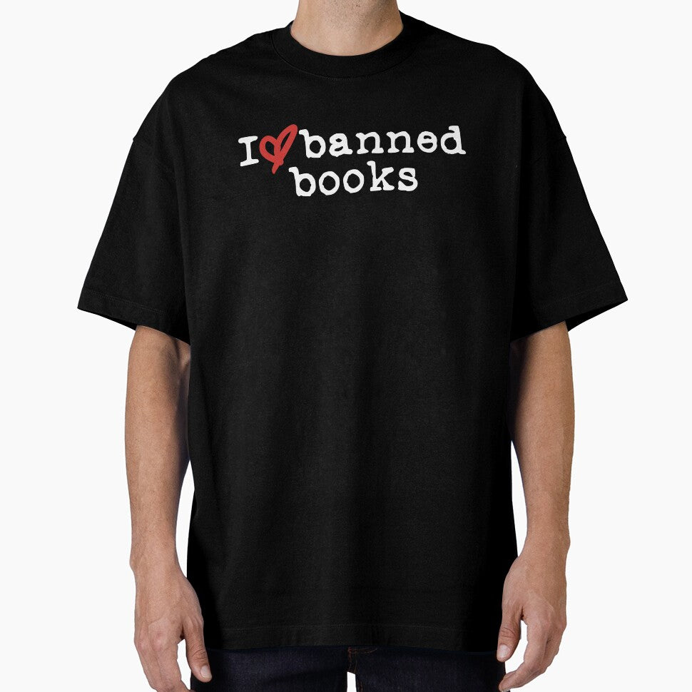 I Love Banned Books (white font) by Pencil on Paper CA