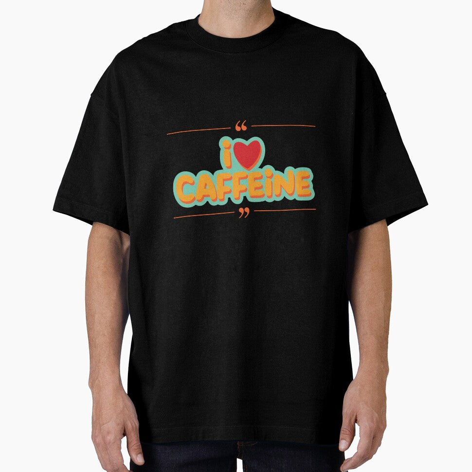 I Love Caffeine Cute Coffee Typography Design by jyotsanafinds