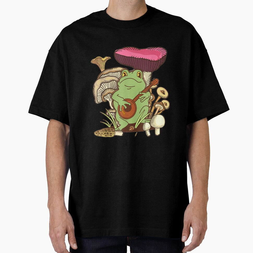 Frog Playing Banjo On Mushroom by tolivia