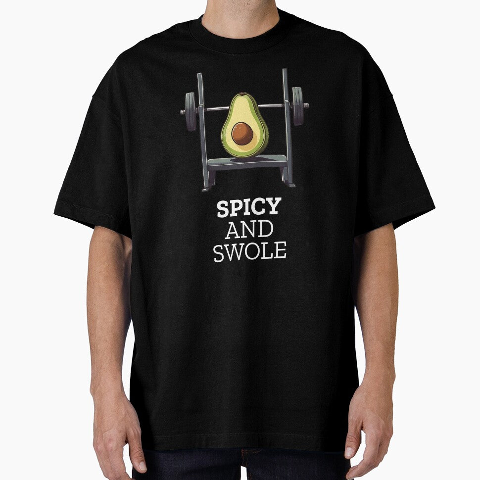 Spicy and Swole Avocado Gym TShirt by LoganMason24