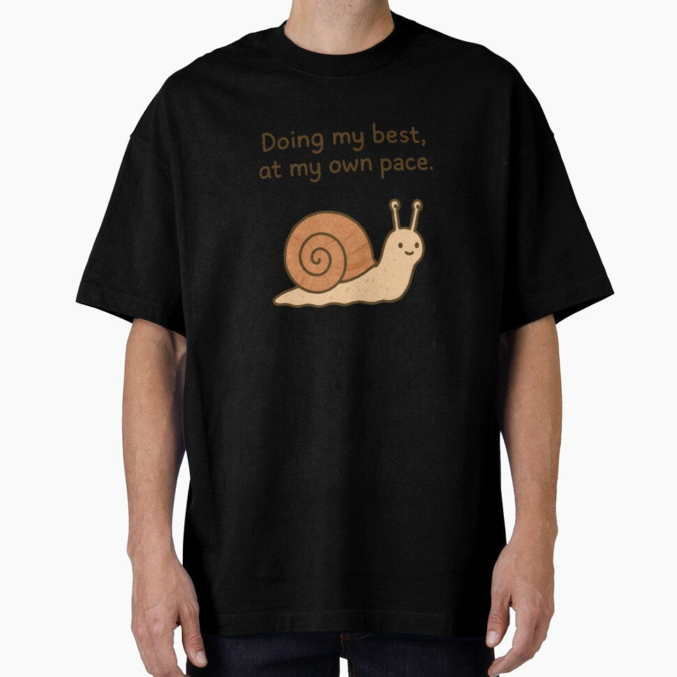 Doing My Best at My Own Pace – Cute Snail Self Care Motivation by Imaginationbeyond