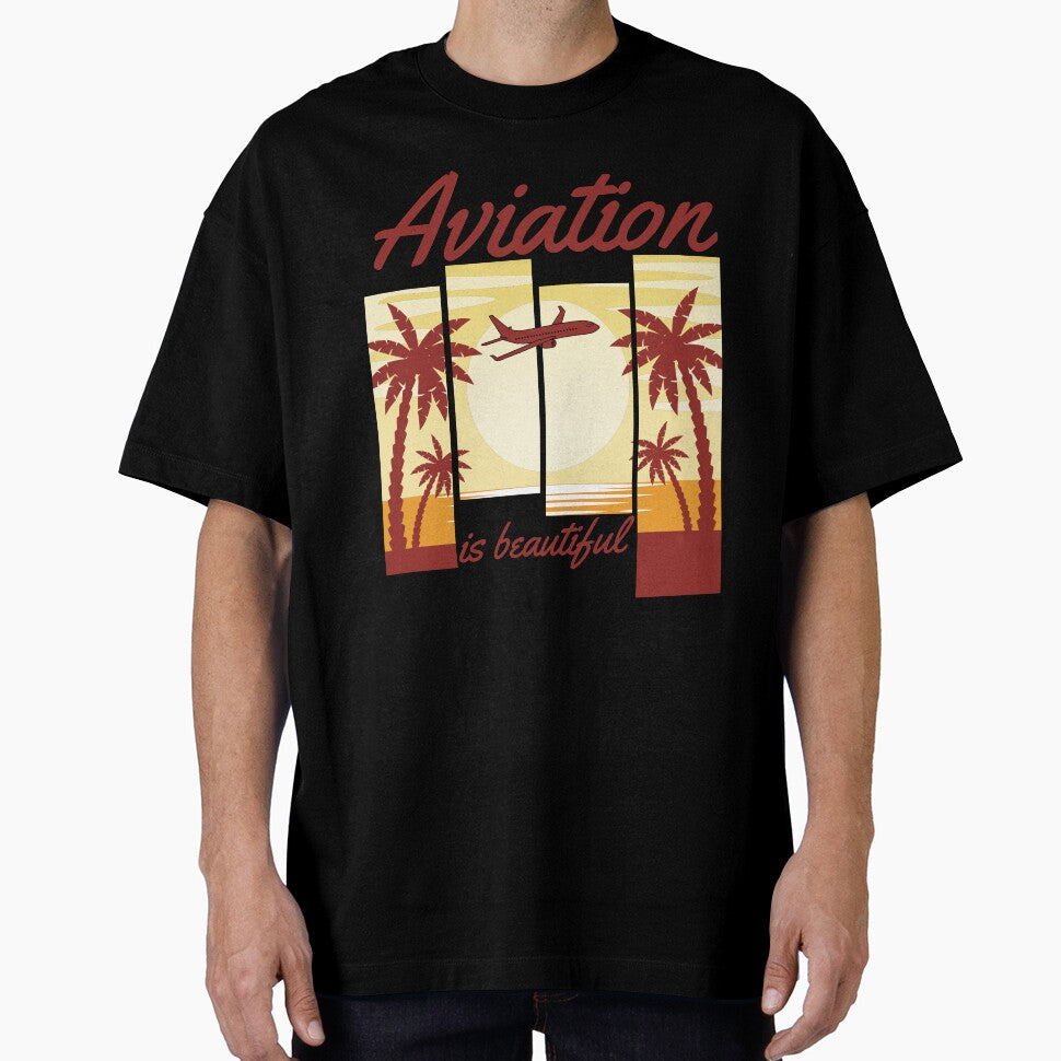 Aviation is beautiful retro sunset airplane aircraft for pilots, flight attendant and aviation geeks by AviationArtists