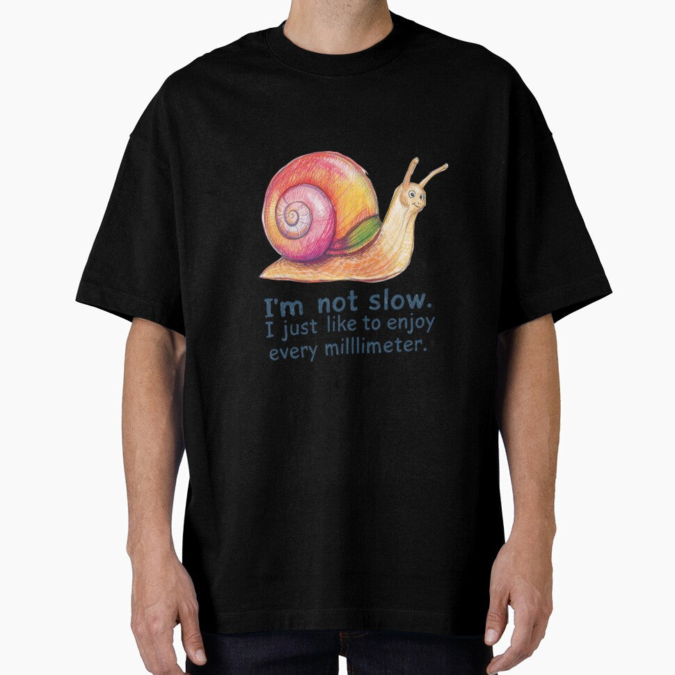 Cute Colorful Snail with Funny Slow-Life Quote by AndrewYoko