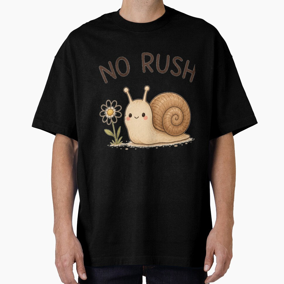 No Rush – Cute Kawaii Snail Slow Living Design by MotylekAnia