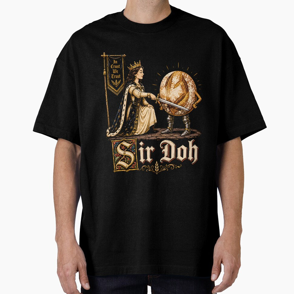 Sir Doh Funny Sourdough Bread Baking Medieval Knight Humor by DesignsByAnett